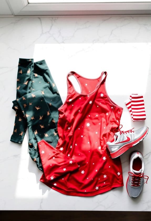 festive and functional workout apparel
