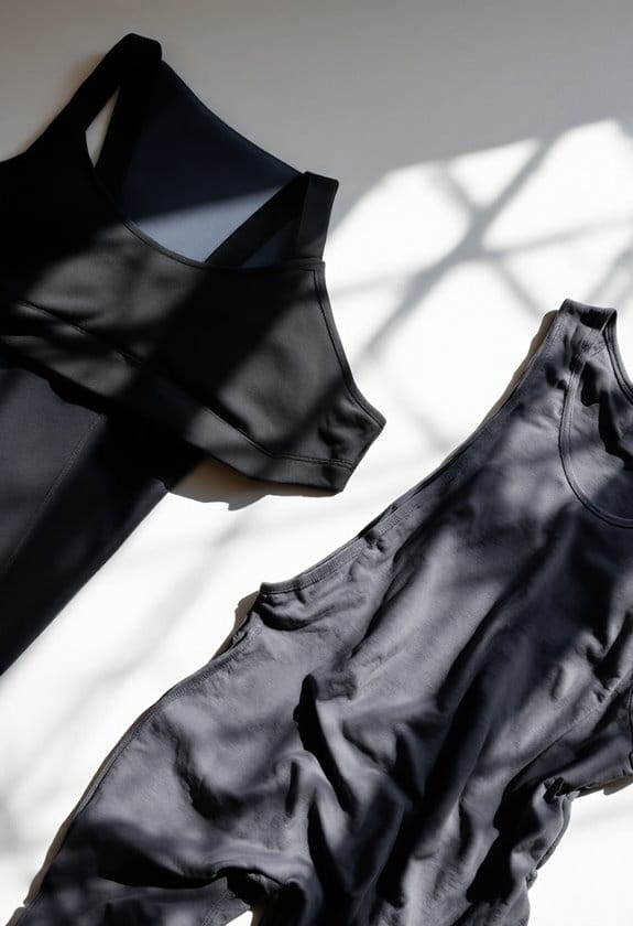 flattering workout clothes selection