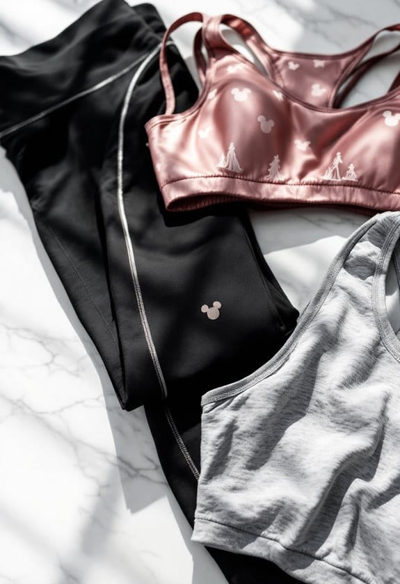 selecting disney workout apparel
