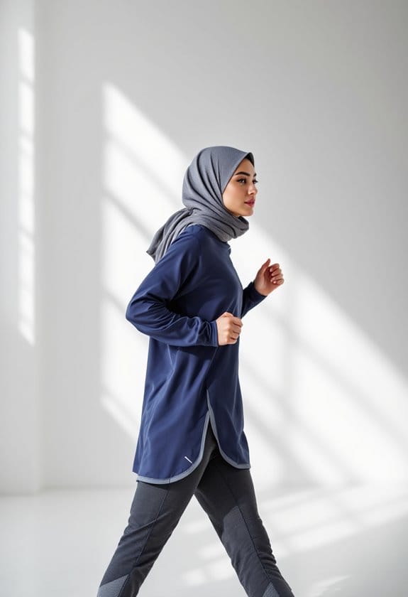 stylish modest workout attire