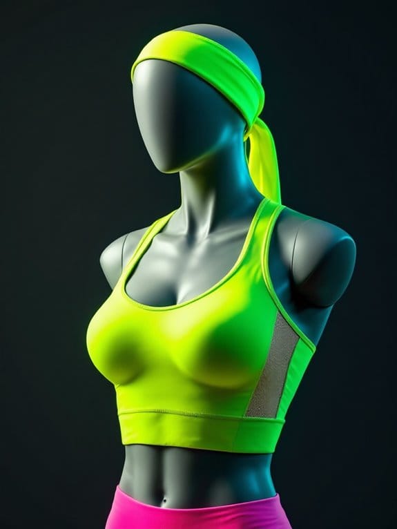 vibrant gym apparel selection