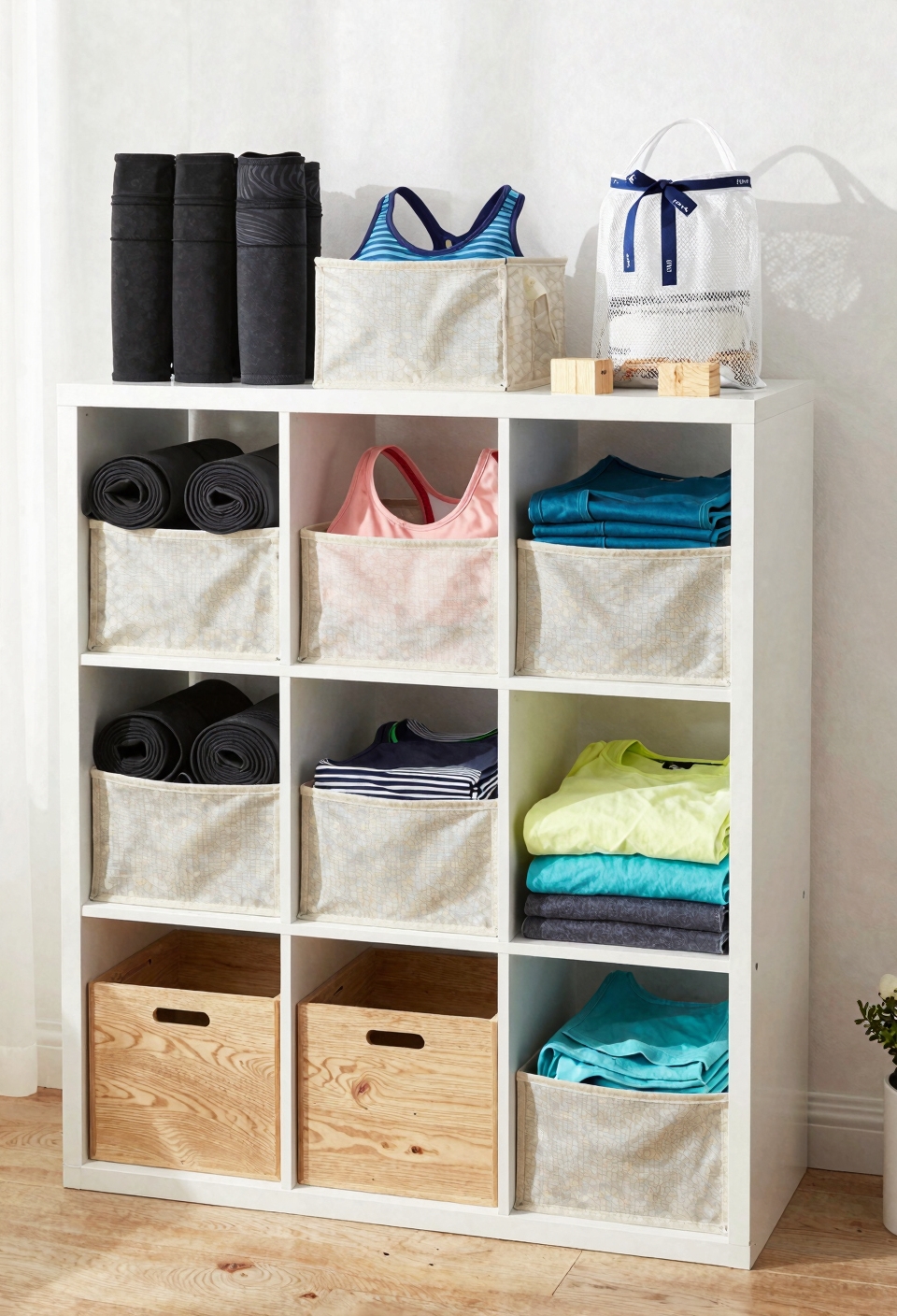 bulk friendly storage for activewear