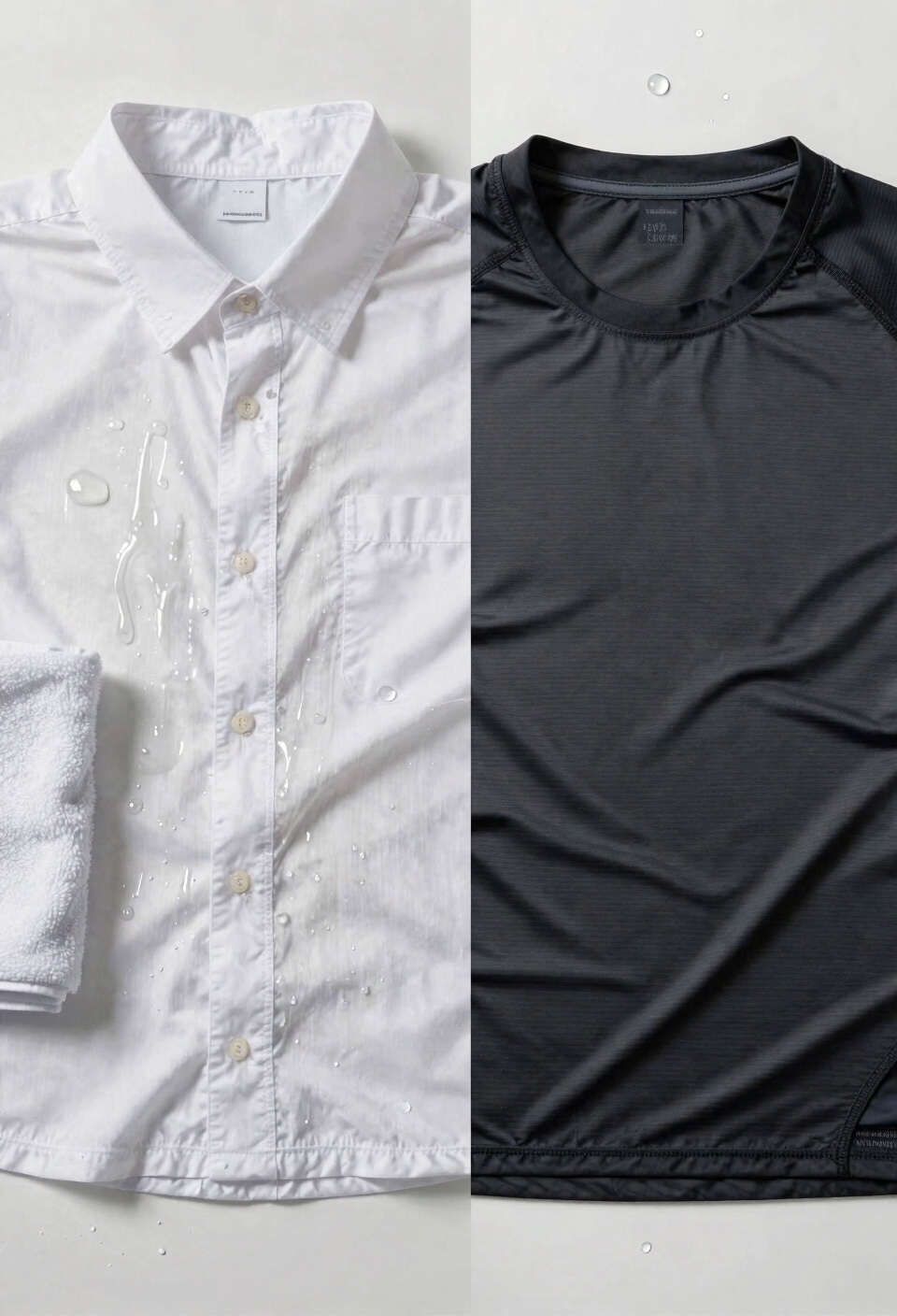 cotton retains sweat synthetics wick