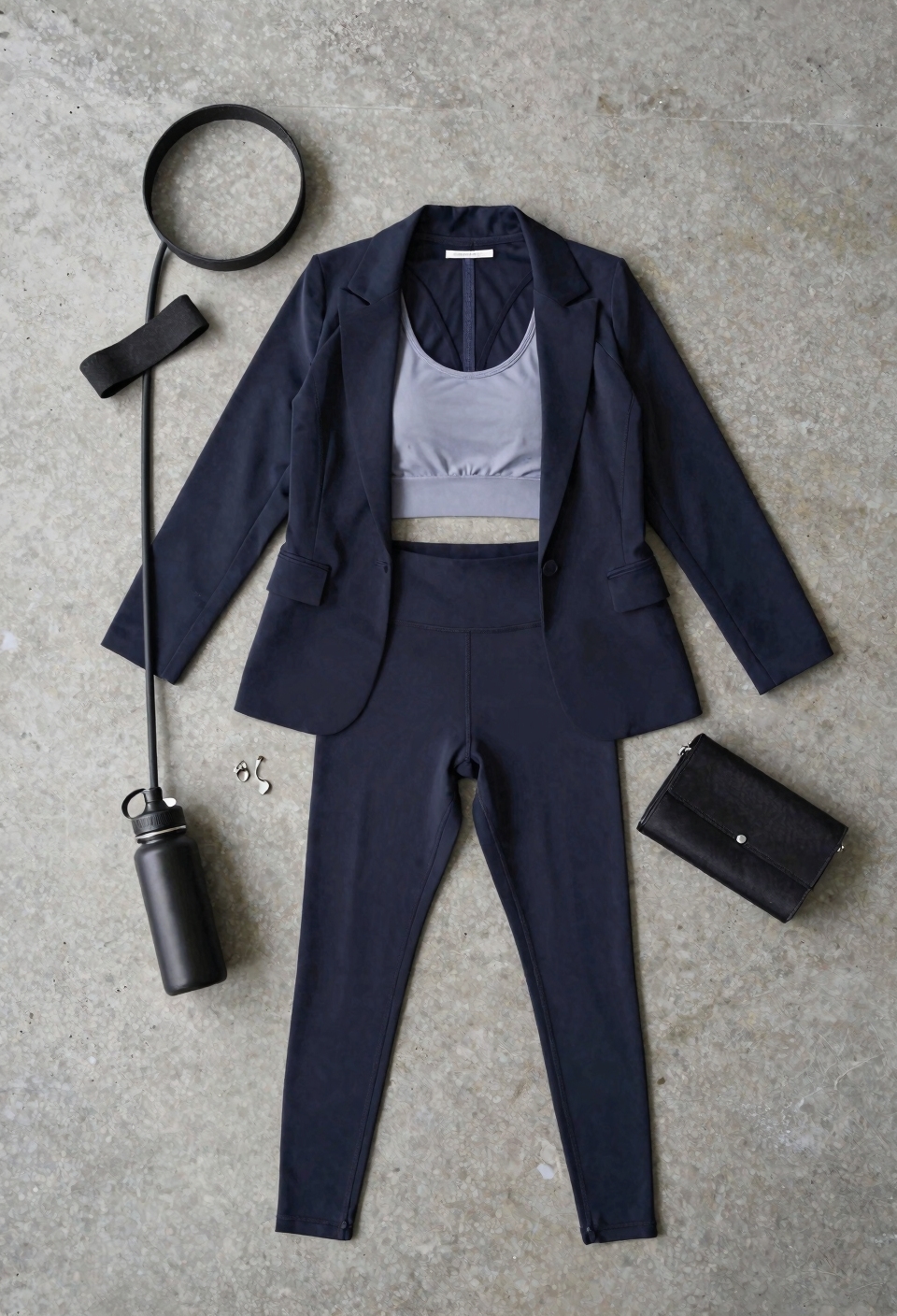 gym to evening layered athleisure