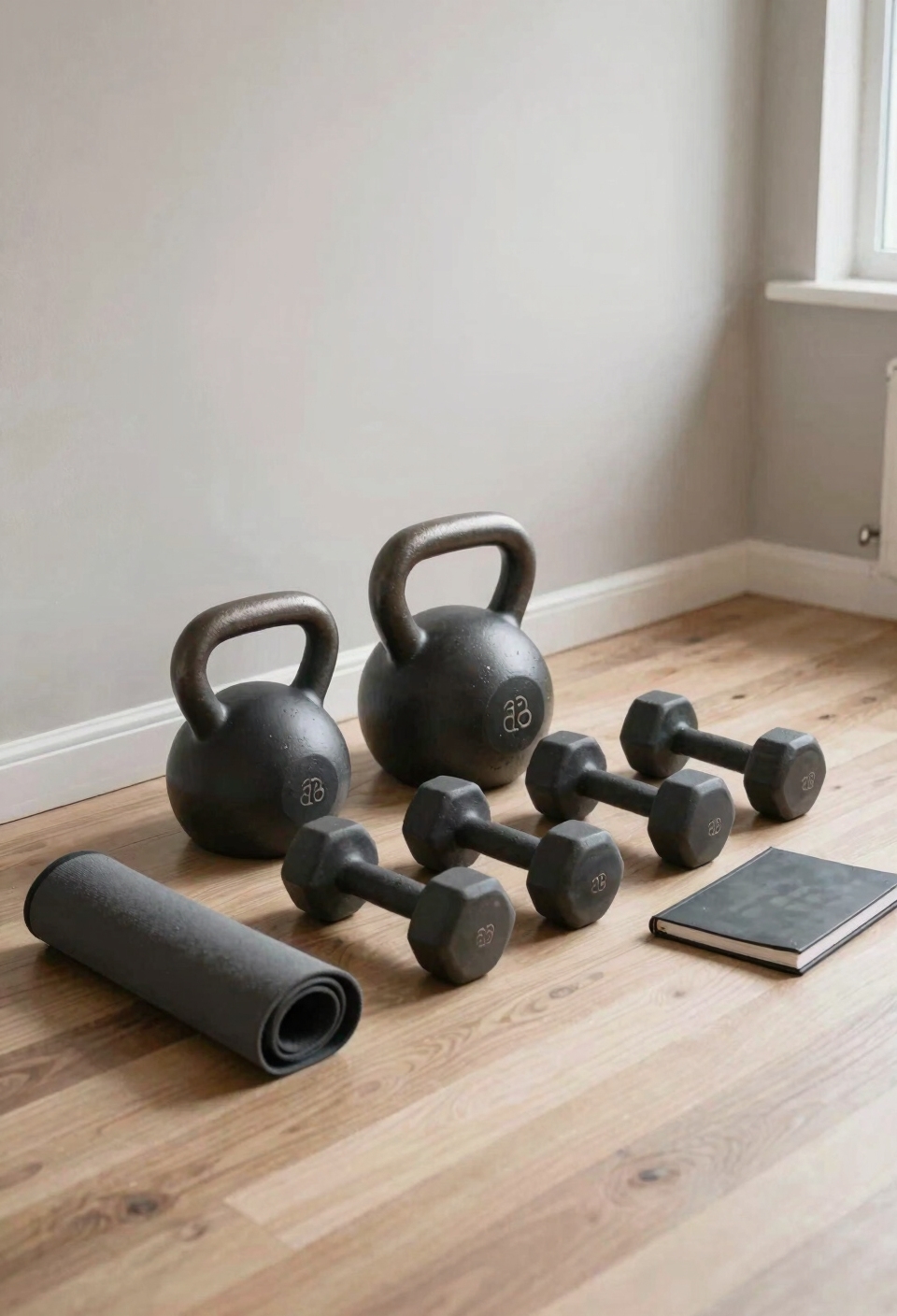 kettlebells and adjustable dumbbells