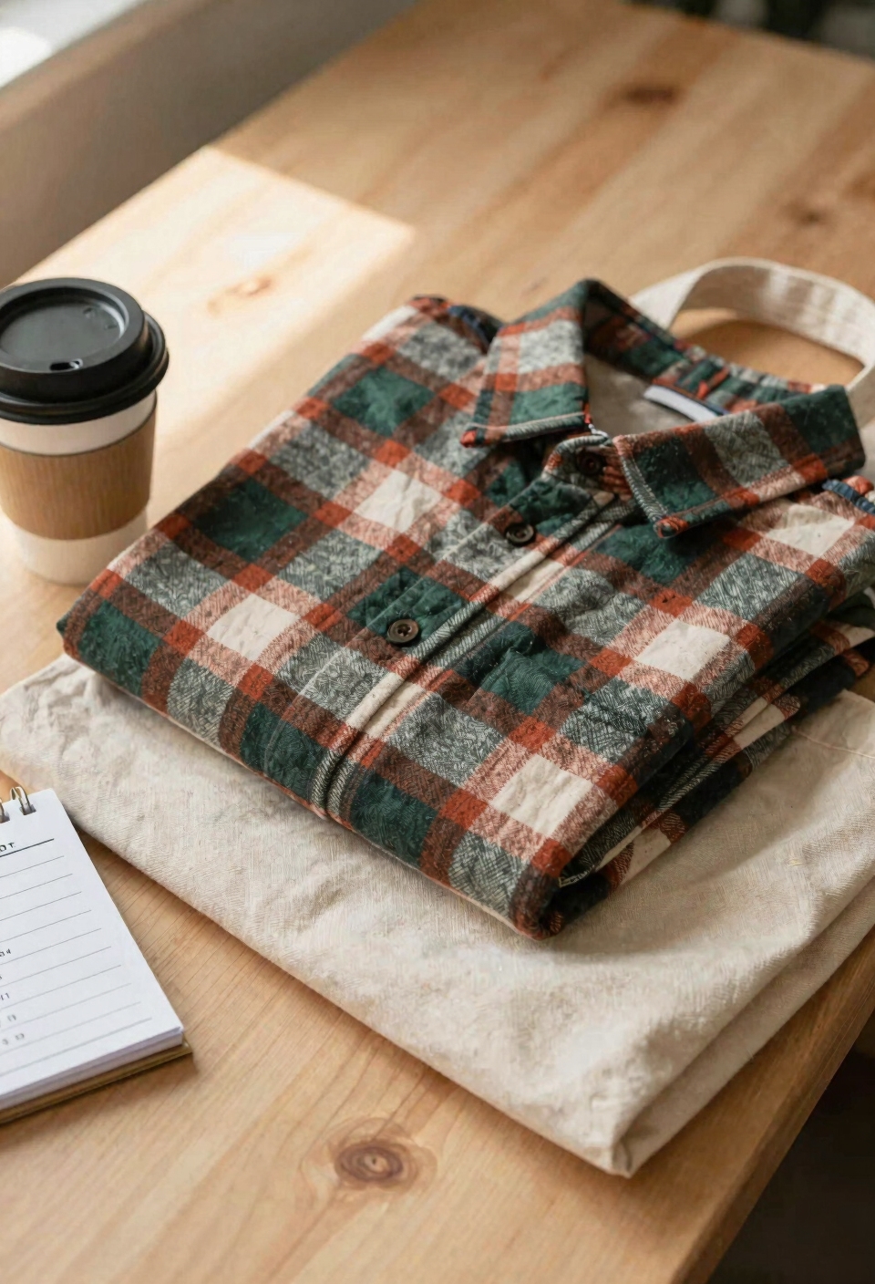 lightweight plaid layered casual