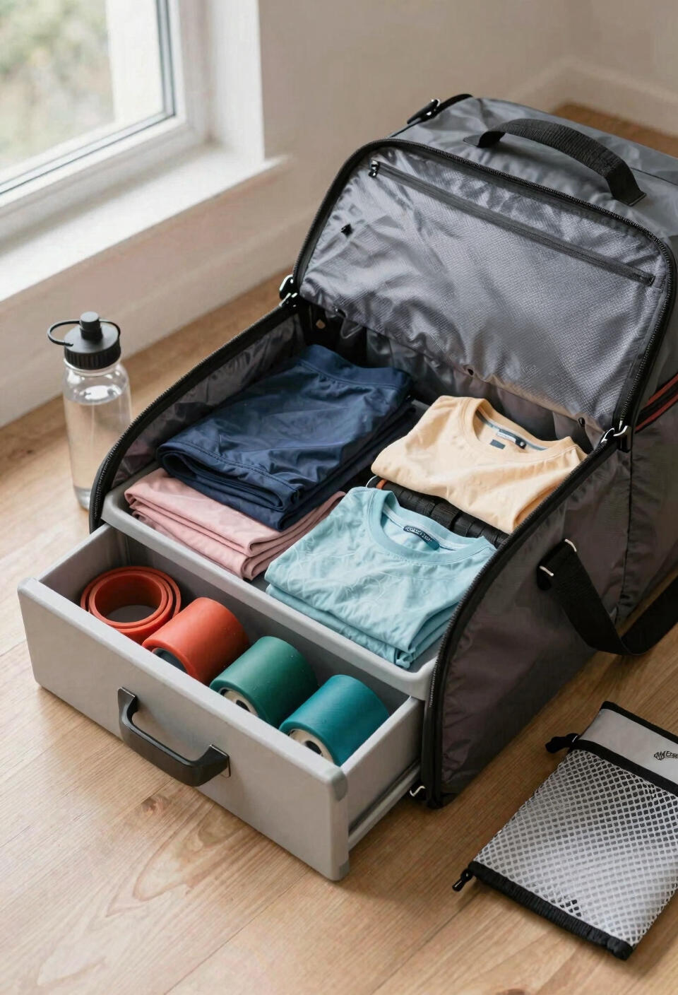 separate dedicated activewear storage